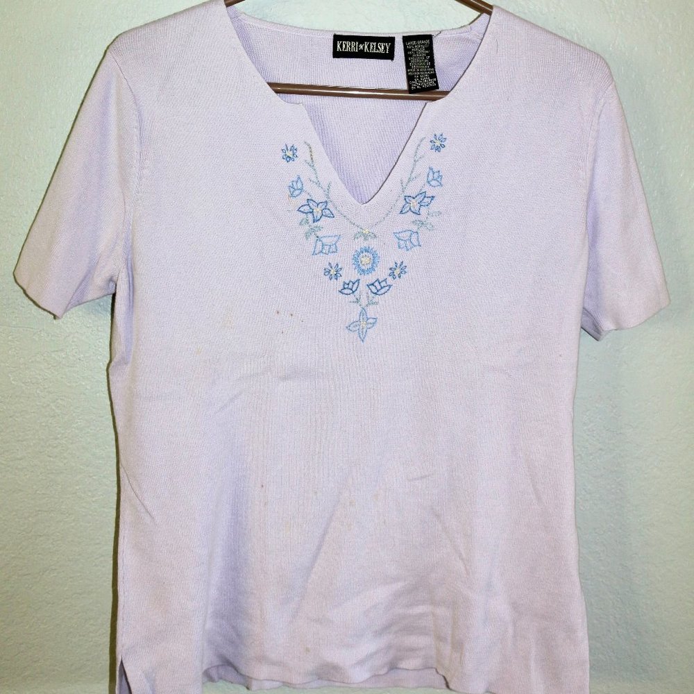 Kerri n Kelsey Embroidered Blouse Top